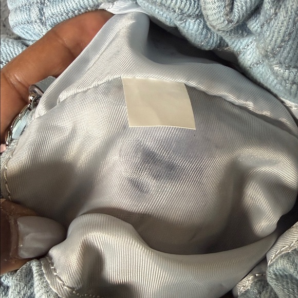 TORY BURCH MINI FLEMING SOFT DENIM HOBO BAG (NWOT) please read description. - Picture 16 of 16